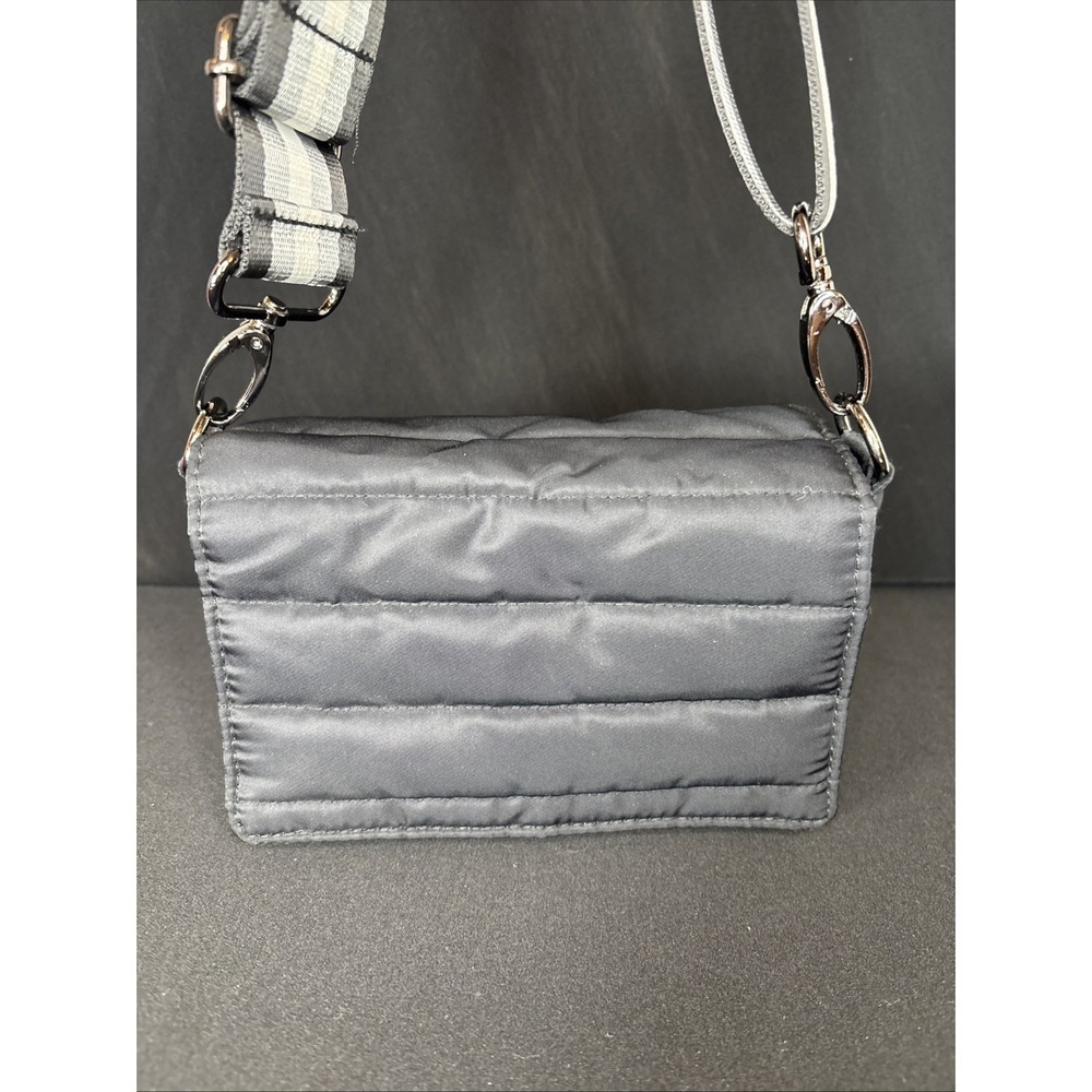 Think Royln Tammy  Mini Quilted Magnetic Flap Closure Crossbody Bag,  Black Noir